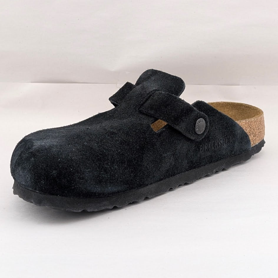 Birkenstock Women's Size 7N / Men's & Kids 5N or EU 38 Boston BS Black Suede Birkenstock
