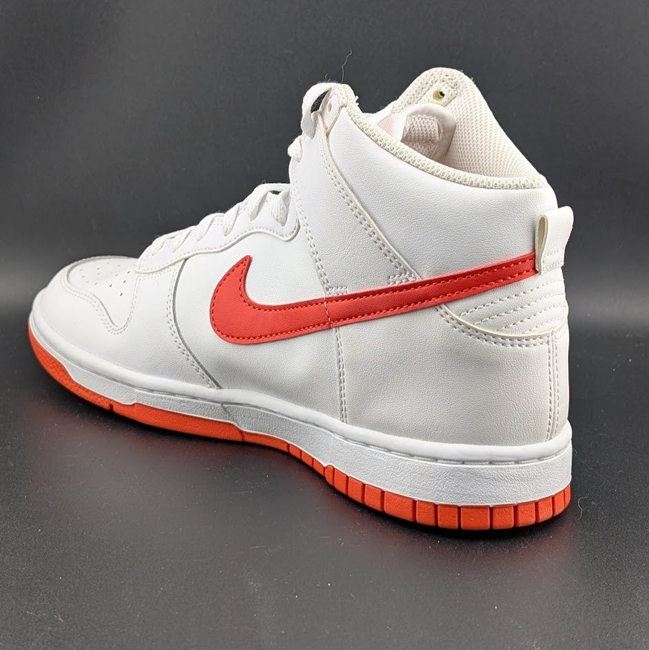 Nike Men's Size 7.5 Dunk HI Retro White/Picante Red-White DV0828 100 New in Box Nike
