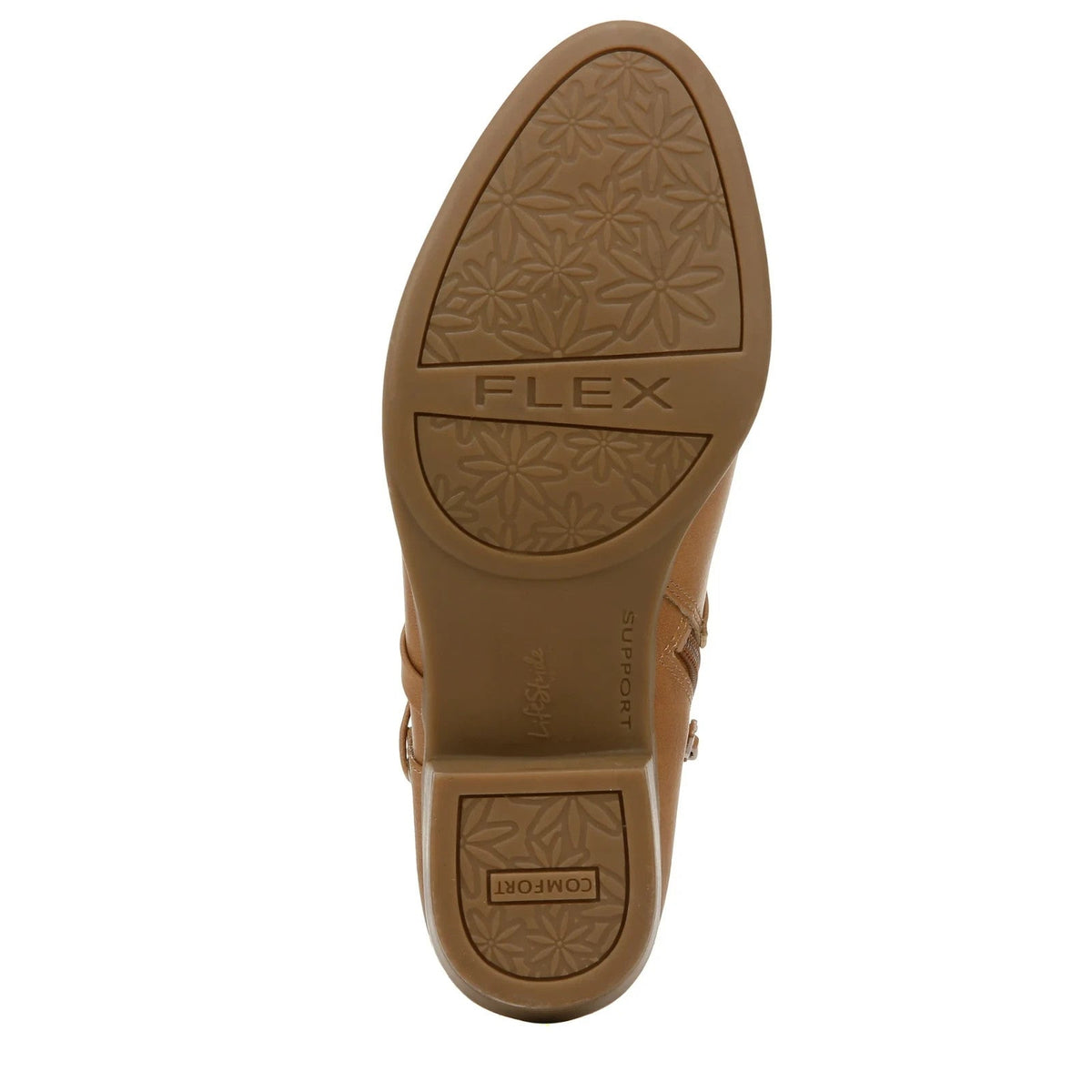 LifeStride Women's Amara Tan Bootie Multiple Sizes in Wide and Medium Flex Sole LifeStride