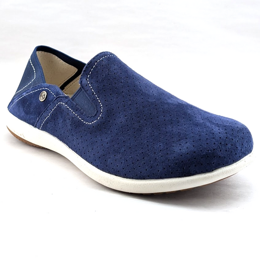 Spenco Brooklyn Women's US 6 Wide Navy Suede Convertible Slip-On Clogs Shoes Spenco
