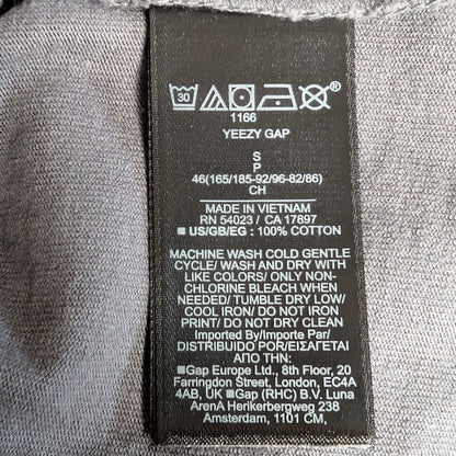 Gap X Yeezy YZY Engineered By Balenciaga Gray Rare Long-Sleeve Logo Tee S or XL Gap