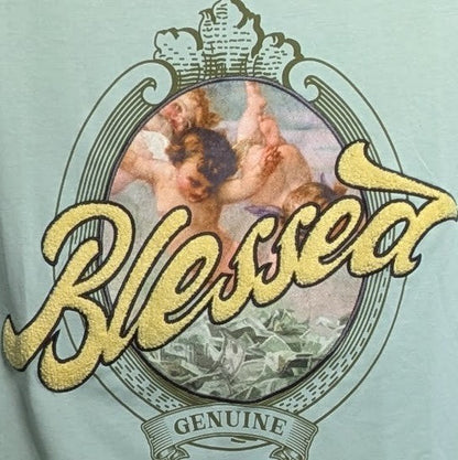 Genuine Authentic Size Medium T-Shirt "Blessed" Short Sleeve N Authentic