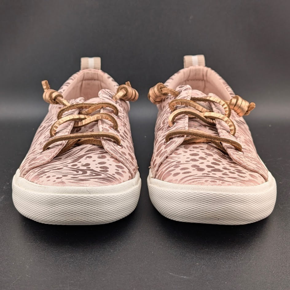 Sperry Pier Wave LT ~ Women's Size 7 ~ Memory Foam Sneakers Metallic Animal Rose SPERRY