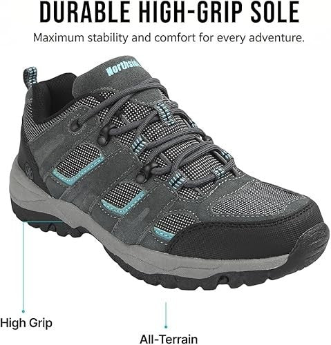 Women's Size 8.5 Northside Monroe Low Lightweight All Season Leather Hiking Shoe Northside