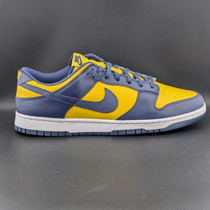 Nike Men's Size 15 Dunk Low Michigan Varsity Maze Midnight Navy White DD1391-700 Nike