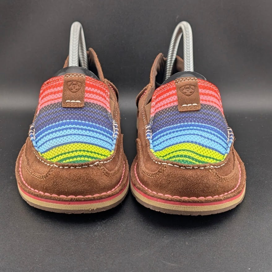 Ariat Cruiser Women's Sz 9B Brown Suede/Serape Mesh Slip On Loafers 10018587 NEW Ariat