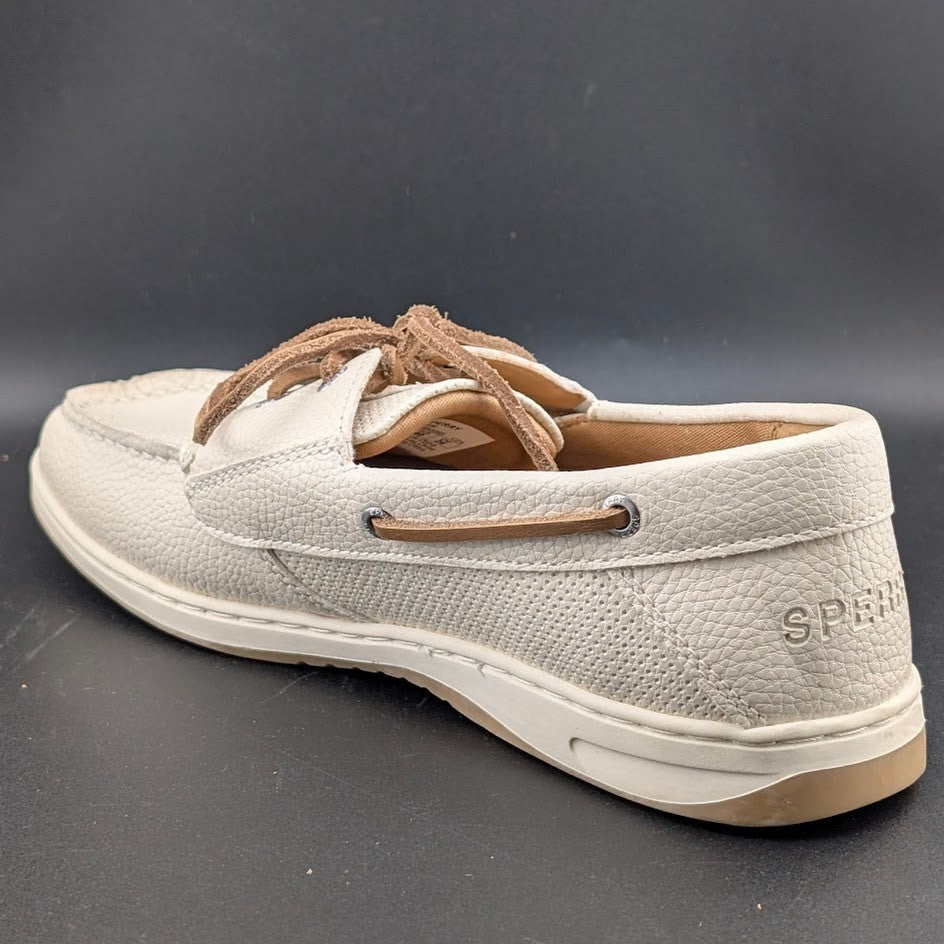 Sperry Women's Size US 9 / EU 40 Whalefish Cream Leather Boat Shoes ~ MSRP $125 SPERRY