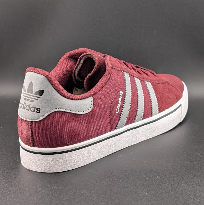 adidas Men's Size 11 / Wo's 12 Campus Vulc Shadow Red Grey~Canvas & Suede IF9286 adidas