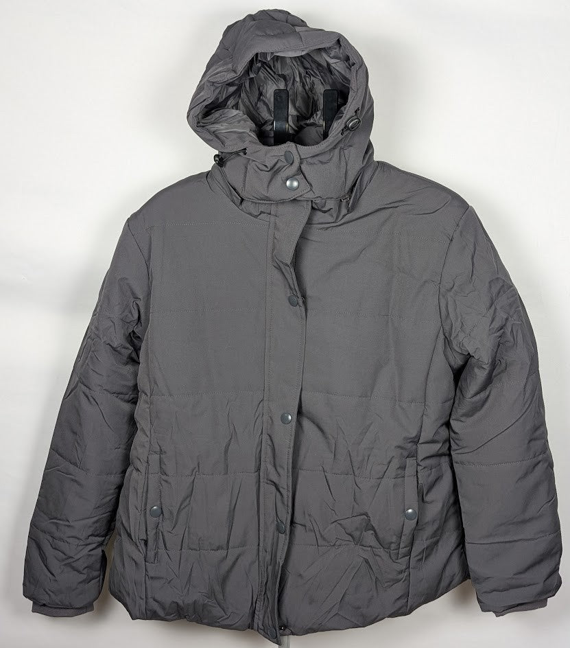 CREATMOUS Women's Plus Size 1X Warm Puffer Jacket WP Fleece Lined Removable Hood Creatmo Us