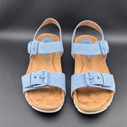 Eurosoft by Sofft Glinda Sandals Women's 10M Mist Blue Adjustable Strap 4363 Eurosoft by Sofft