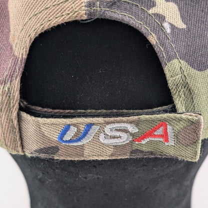 American Flag & Eagle Embroidered Flames Adjustable Hat ~ NEW~QUALITY USA