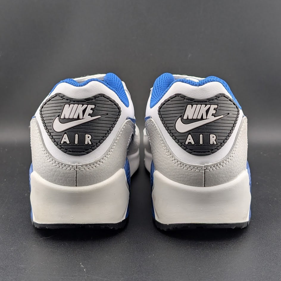 Men's Size 8 Air Max 90 Leather White / Game Royal-Photon Dust FN6843-100 Nike
