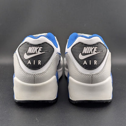 Men's Size 8 Air Max 90 Leather White / Game Royal-Photon Dust FN6843-100 Nike