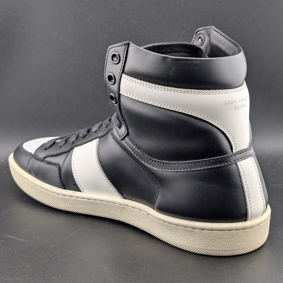 Saint Laurent SL10H High Top Sneaker Black Leather 418026 Sz EU41/Men 8/Wos 9.5 Saint Laurent