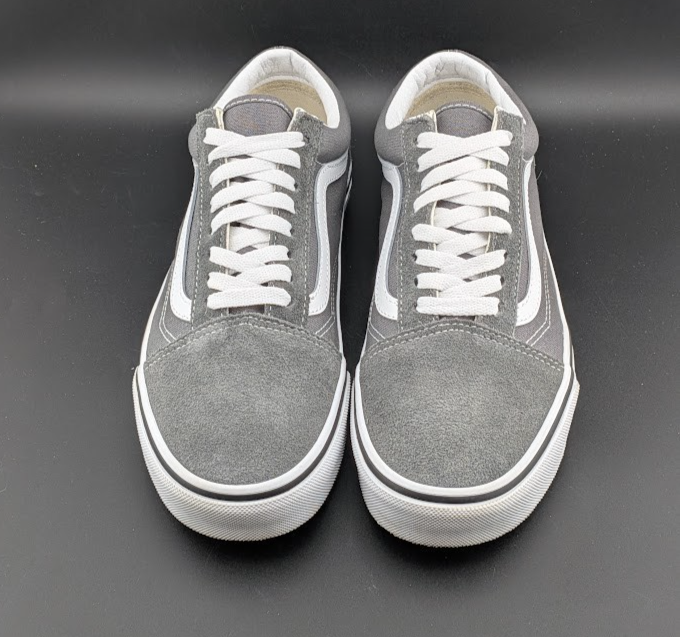 Vans Unisex Pewter Grey Lace-Up Old Skool Skate Shoe Size M8 W9.5 VANS