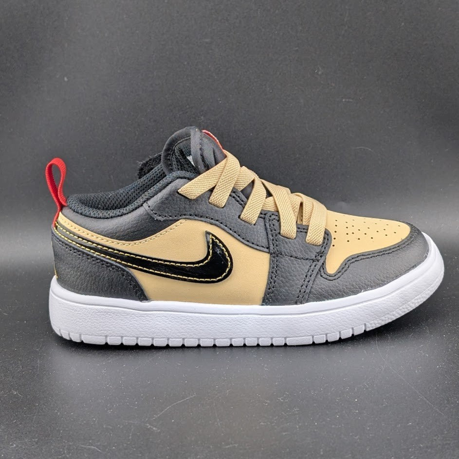 Jordan Unisex 12c Air Jordan 1 Low Alt SE PS Pizza Shoes Tan Black Red Q2015200 Jordan