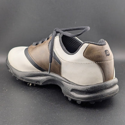 FootJoy GreenJoys Mens Size 11M White Brown Leather Oxford Golfing FootJoy