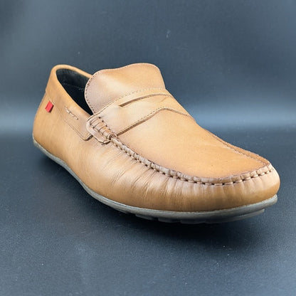 Marc Joseph New York Nebraska Loafer Men's US 10M Tan Napa Leather Shoes Mocs Marc Joseph New York