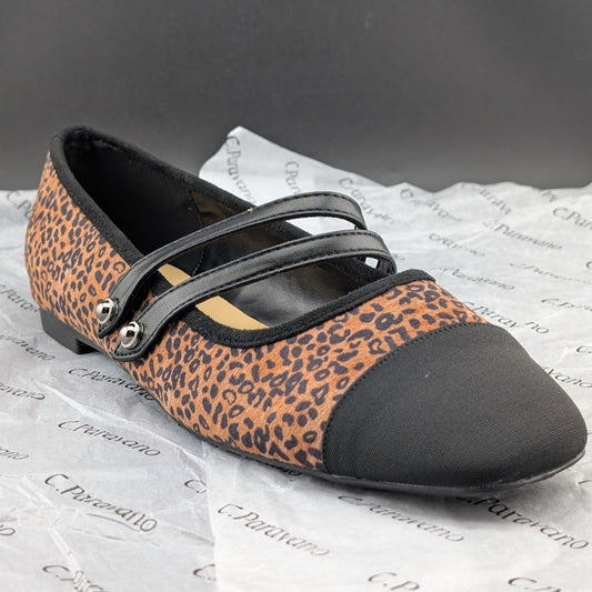 C.Paravano Women's Sz 9.5 (40) Mary Jane Ballet Flat Shoes Square Toe Soft C. Paravano