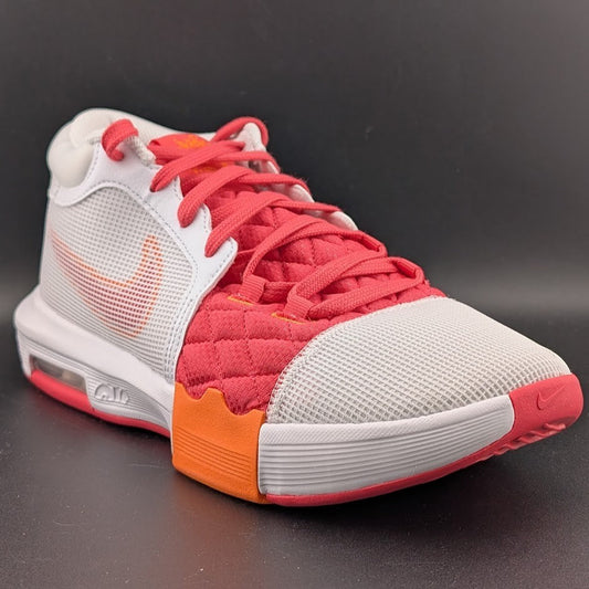 Nike LeBron Witness 8 Shoes Mens Size 8 White/Mandarin/Rose **Runs Small Nike