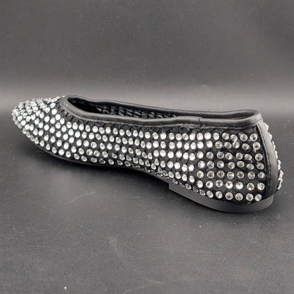 XOXO Size 8 ~ Women's Dobsi Mesh Flats ~ Black w/ Rhinestones NWOB XOXO
