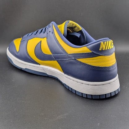 Nike Men's Size 15 Dunk Low Michigan Varsity Maze Midnight Navy White DD1391-700 Nike