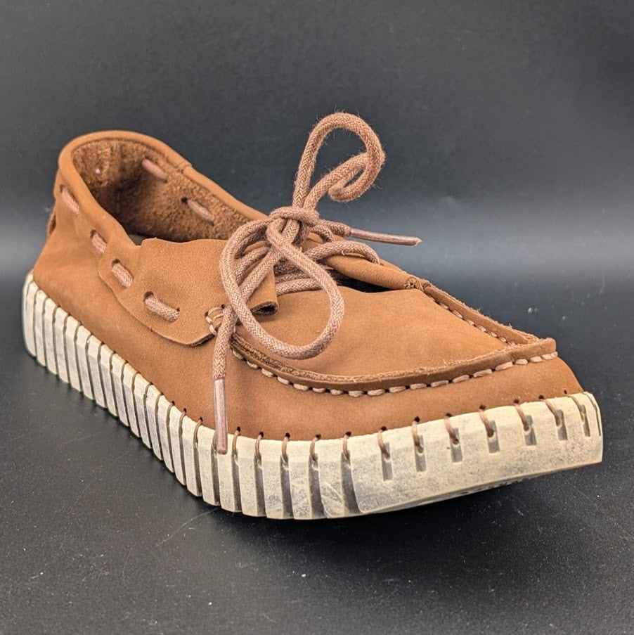 Bernie Mev TW41 Leather Lace Up Comfort Boat Shoe Brown 36 or 37 (5.5-6, 6.5-7) Bernie Mev