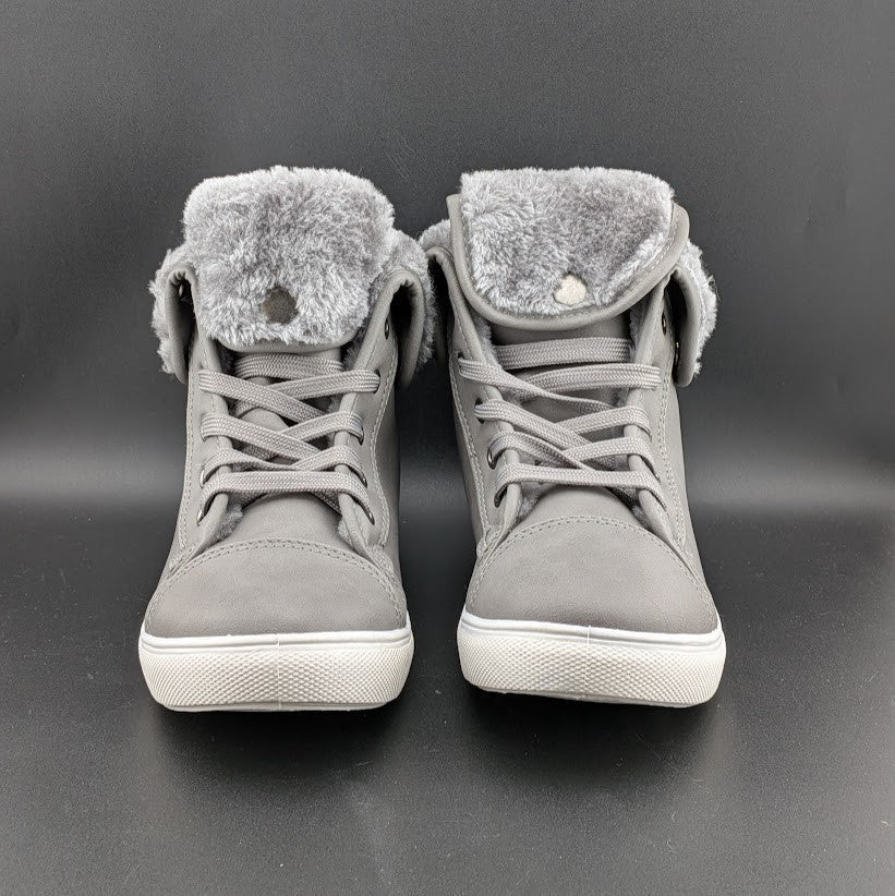 40% OFF Womens Sz 8 Combat Sneaker Boots w/ Faux Fur Lining Fashion Warm Unbranded