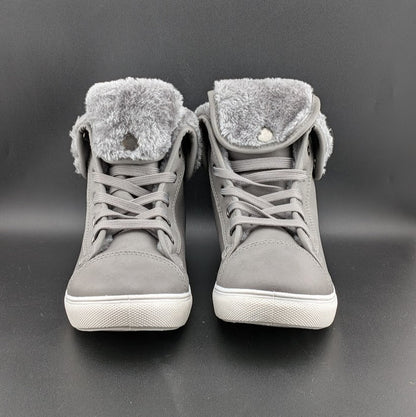40% OFF Womens Sz 8 Combat Sneaker Boots w/ Faux Fur Lining Fashion Warm Unbranded