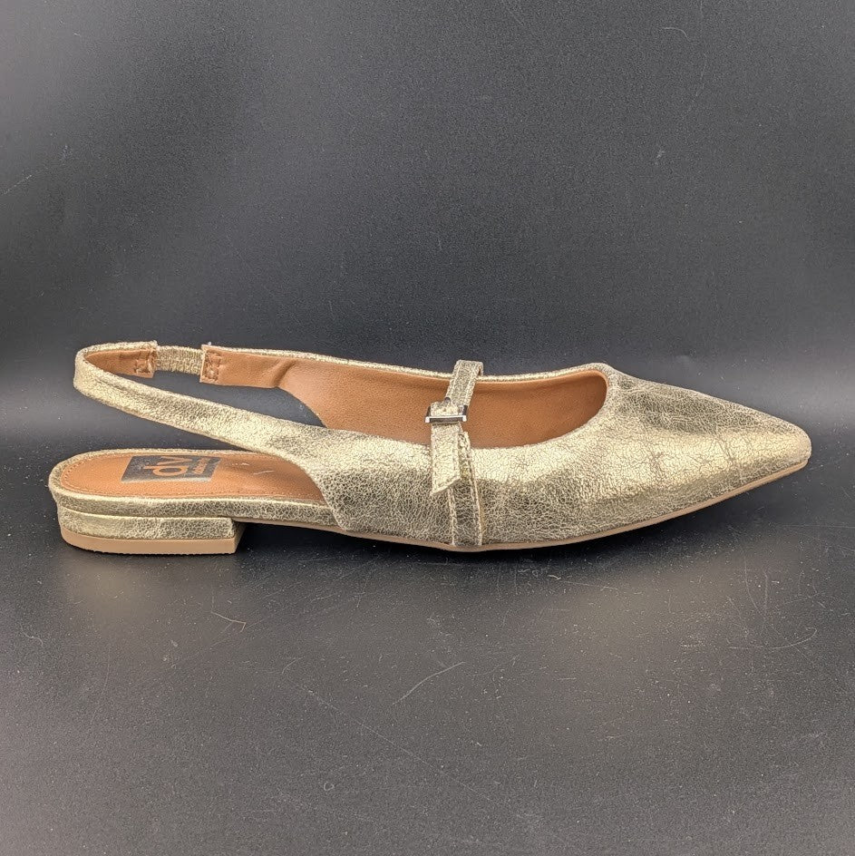 Dolce Vita Carder Size 8 or 10 Gold Crackle Slingback Flats Dolce Vita