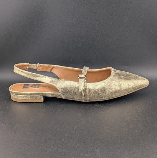 Dolce Vita Carder Size 8 or 10 Gold Crackle Slingback Flats Dolce Vita