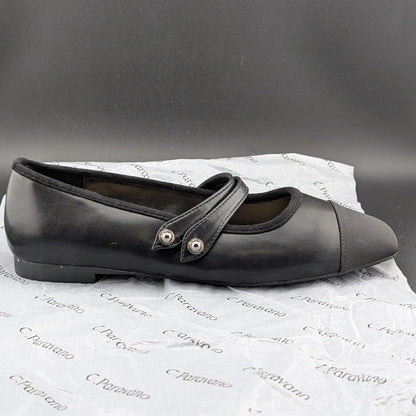 C.Paravano Women's Size 7 (EU 37.5) Mary Jane Ballet Flat Shoes Square Toe Soft C. Paravano