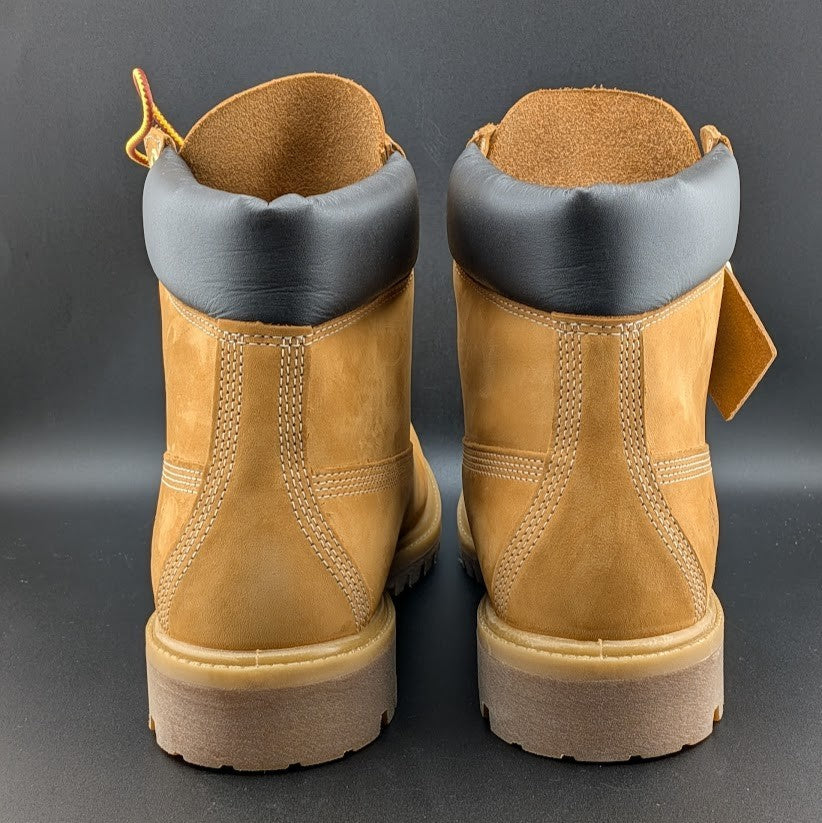 Timberland Premium 6" Lace Waterproof Leather Boot Wheat Nubuck Men's Sz 9 & 9.5 Timberland
