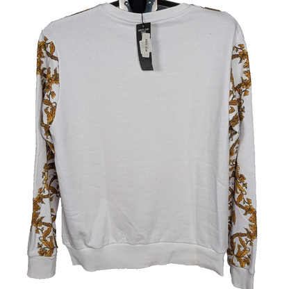 Men's Sz Lrg Luxury Rhinestone Lion Fashion Jersey Sweatshirt Montefleuri Imperf Montefleuri Paris