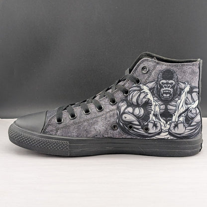 RAAD Shop Angry Gorilla Canvas Hi Tops US Size M9 / W10.5W Unisex RARE RAAD