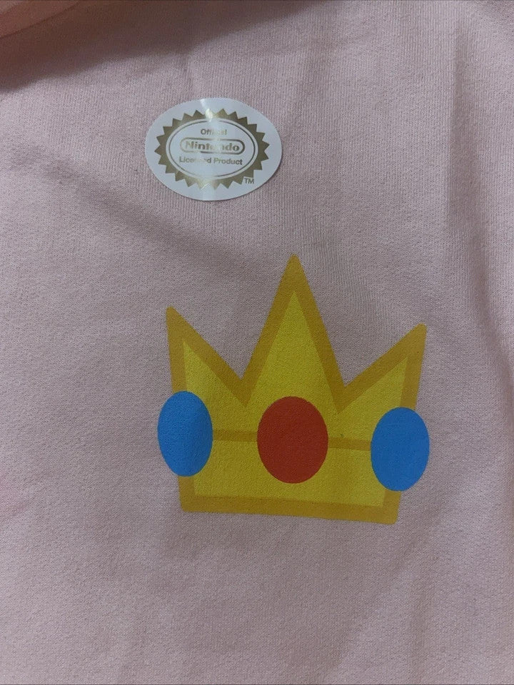 Hot Topic Medium Super Mario Princess Peach Pink Hoodie Sweatshirt New Size S-XL Hybrid