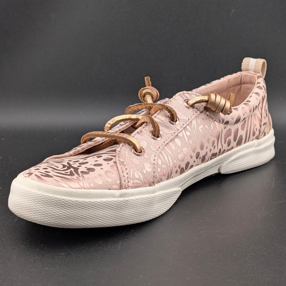Sperry Pier Wave LT ~ Women's Size 7 ~ Memory Foam Sneakers Metallic Animal Rose SPERRY