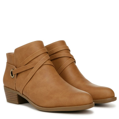 LifeStride Women's Amara Tan Bootie Multiple Sizes in Wide and Medium Flex Sole LifeStride