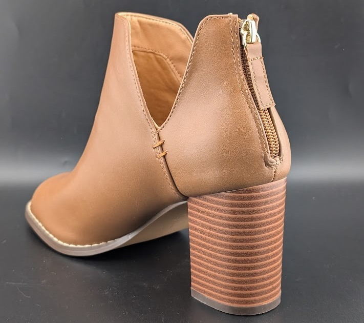 Coutgo Ankle Boots With Peep Toe V-Cutout | Color: Whiskey | Womens Size: 7.5 M Coutgo