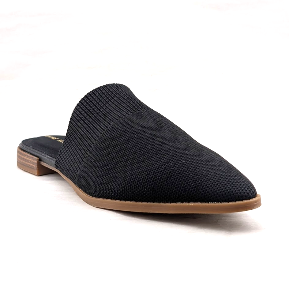 Anne Klein Women's Violet Black Knit Mule Size 9 M Pointed Toe Flat Heel NIB Anne Klein