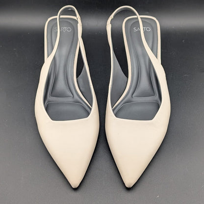 Franco Sarto Women's 9.5 A-Gena Leather Slingback Pointed Toe Pumps Franco Sarto