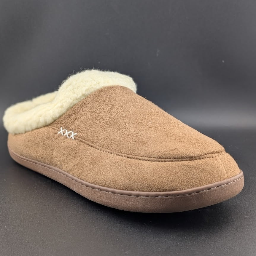 Mens Indoor/Outdoor Microsuede Slipper with Plush Fleece Lining Size S (7-8) Unbranded