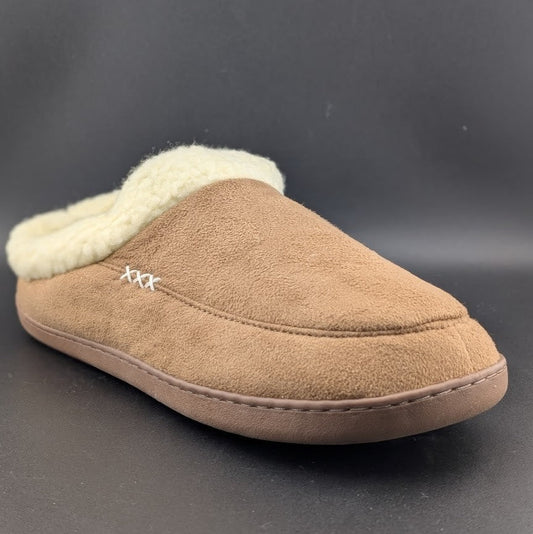 Mens Indoor/Outdoor Microsuede Slipper with Plush Fleece Lining Size S (7-8) Unbranded