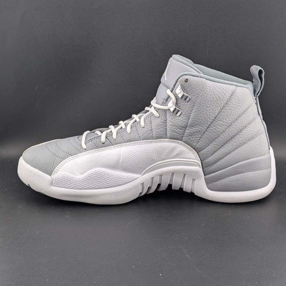 Air Jordan 12 Retro Stealth Men's Sneakers Size 12 White-Cool Grey Worn Once Jordan