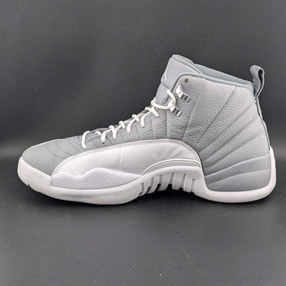 Air Jordan 12 Retro Stealth Men's Sneakers Size 12 White-Cool Grey Worn Once Jordan