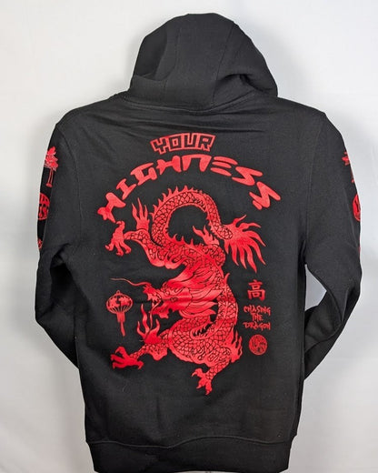 Unisex ~ Your Highness Chasing the Dragon Hoodie Mens Size Small~ Black Your Highness