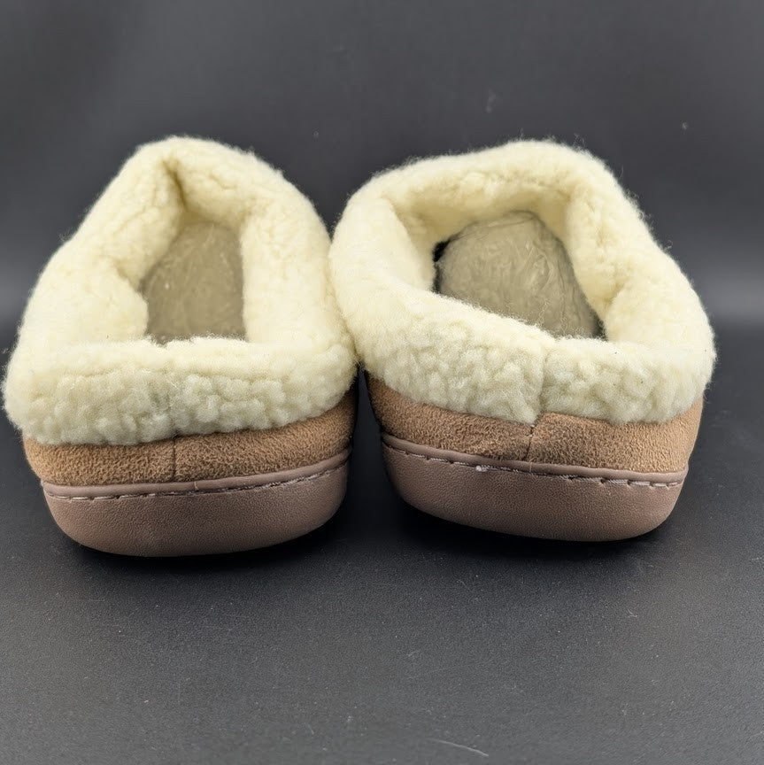 Mens Indoor/Outdoor Microsuede Slipper with Plush Fleece Lining Size S (7-8) Unbranded