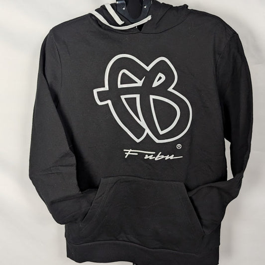 FUBU Men's Long Sleeve Fleece Hoodie Sweatshirt Black Size S/LG/XL/2XL/3XL FUBU