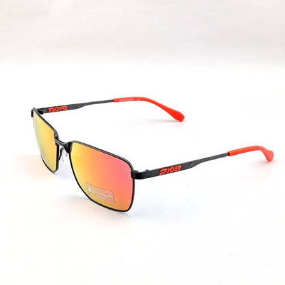Spyder Men's Sunglasses Graphite Metal Grey Lens Full Rim Oval Frame SP6027 001 Spyder