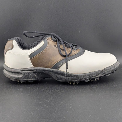 FootJoy GreenJoys Mens Size 11M White Brown Leather Oxford Golfing FootJoy